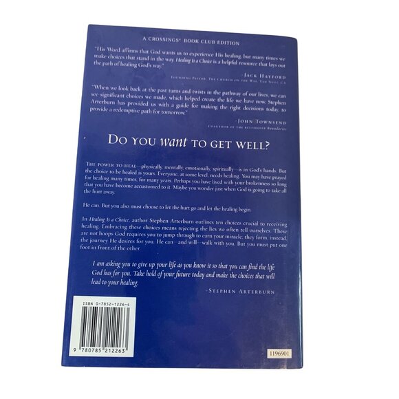 Healing Is A Choice 10 Decisions Stephen Arterburn Hardcover Book - Picture 5 of 9